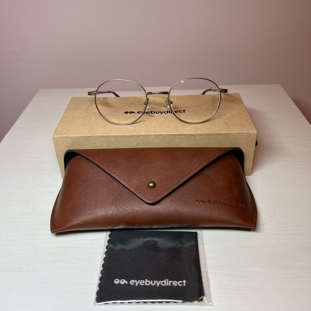 Eyebuydirect Ledger 47-19-138 C2 Oval Golden Metal Eyeglasses FRAMES ONLY J31